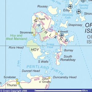 Map of the Orknies